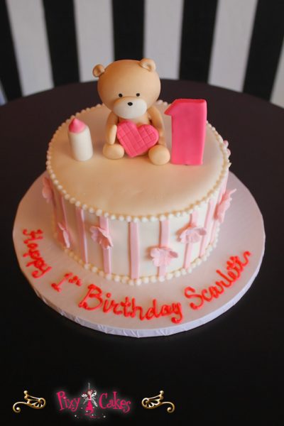 1 Tier Fondant Birthday Cakes