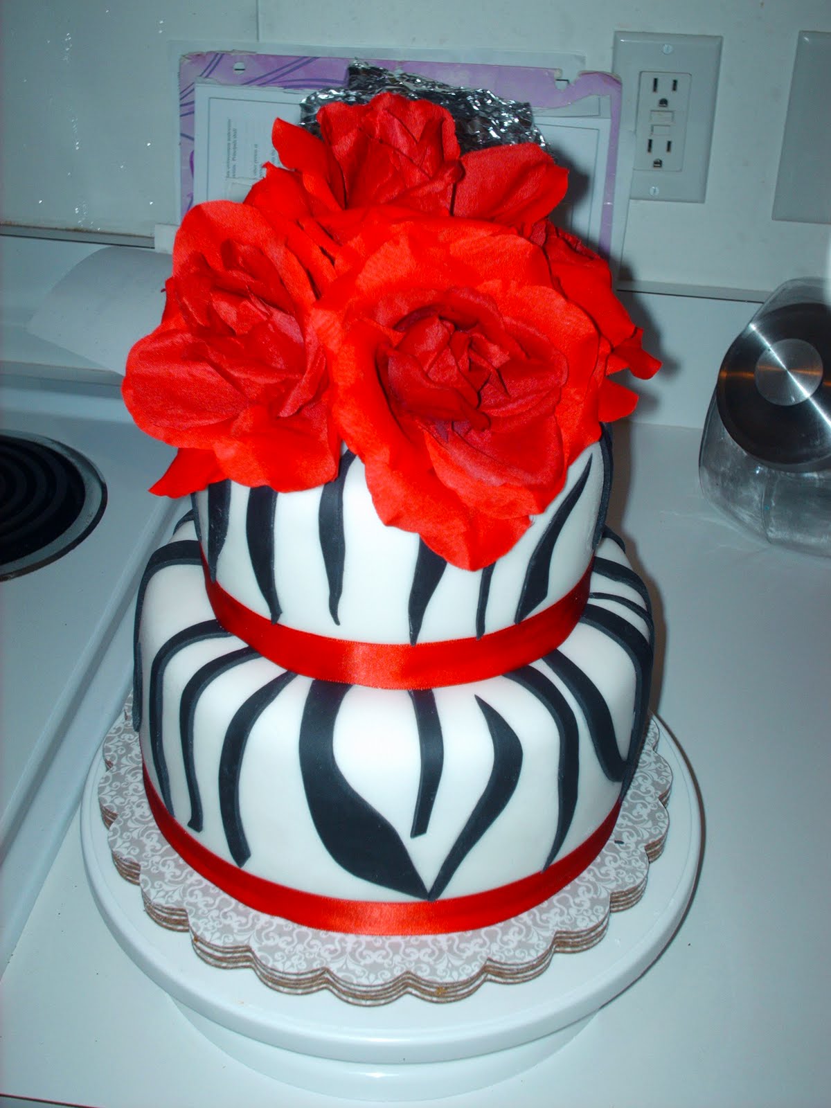 2 Tier Fondant Birthday Cake