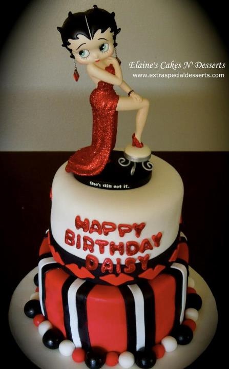 Betty Boop Happy Birthday Cake