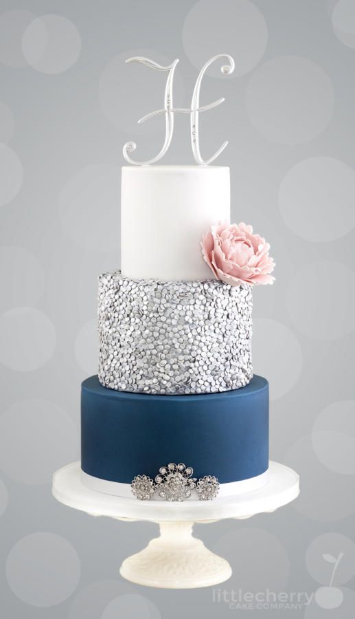 Blue and Silver Birthday Cakes