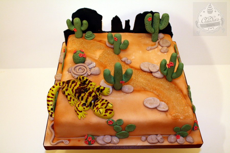 Cactus Themed Birthday Cake