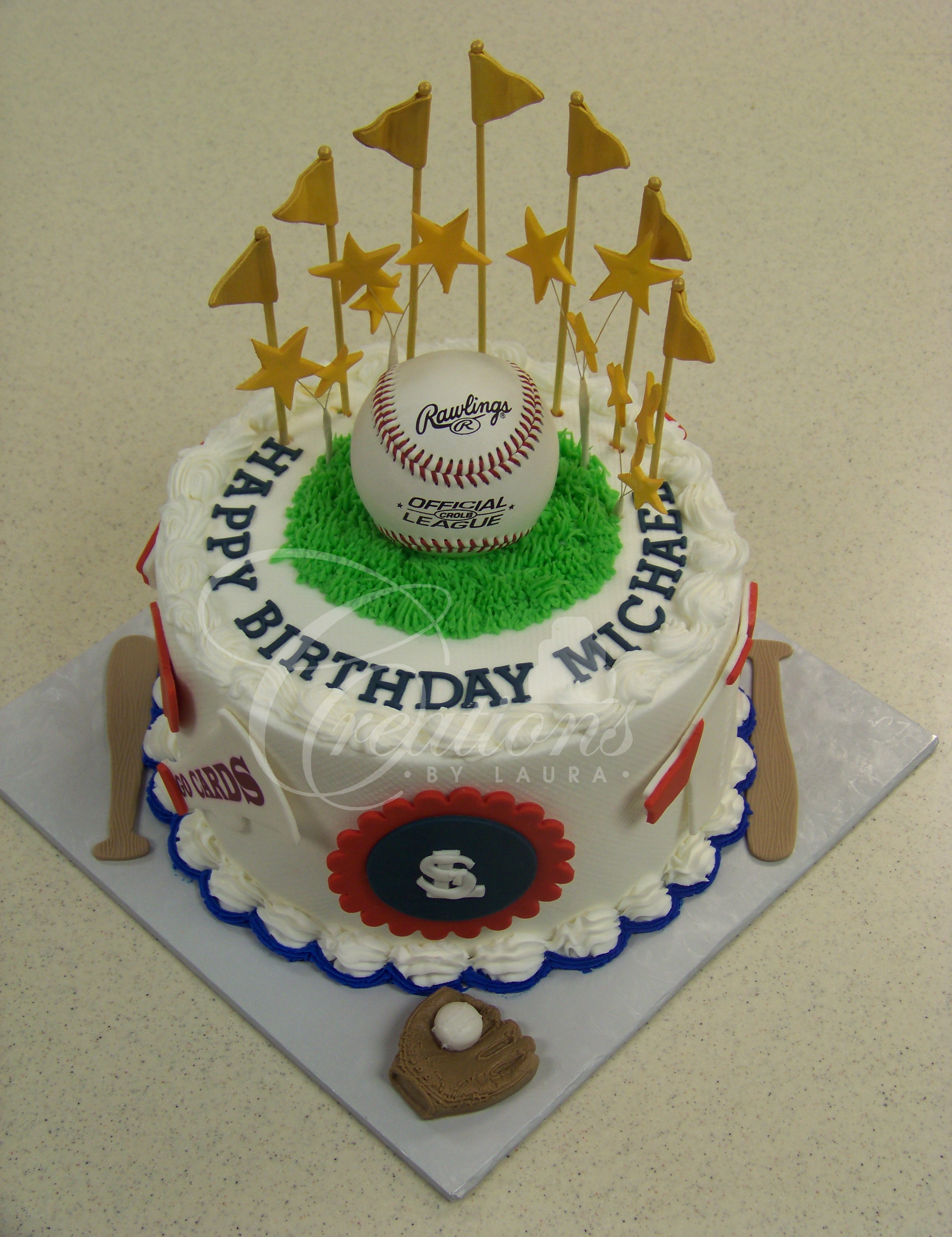 Cardinals Baseball Birthday Cake