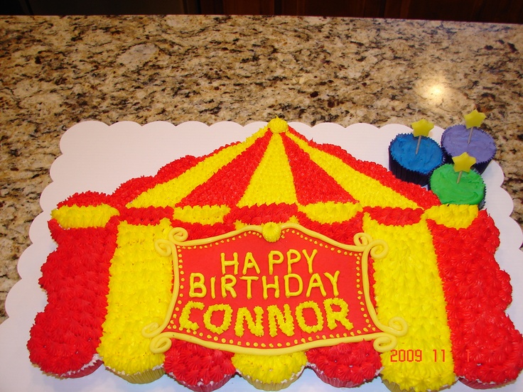 Carnival Birthday Cupcake Cake