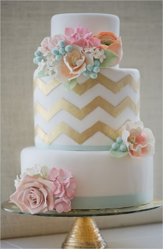 Chevron Wedding Cake