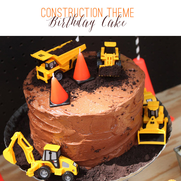 Construction Theme Birthday Cake