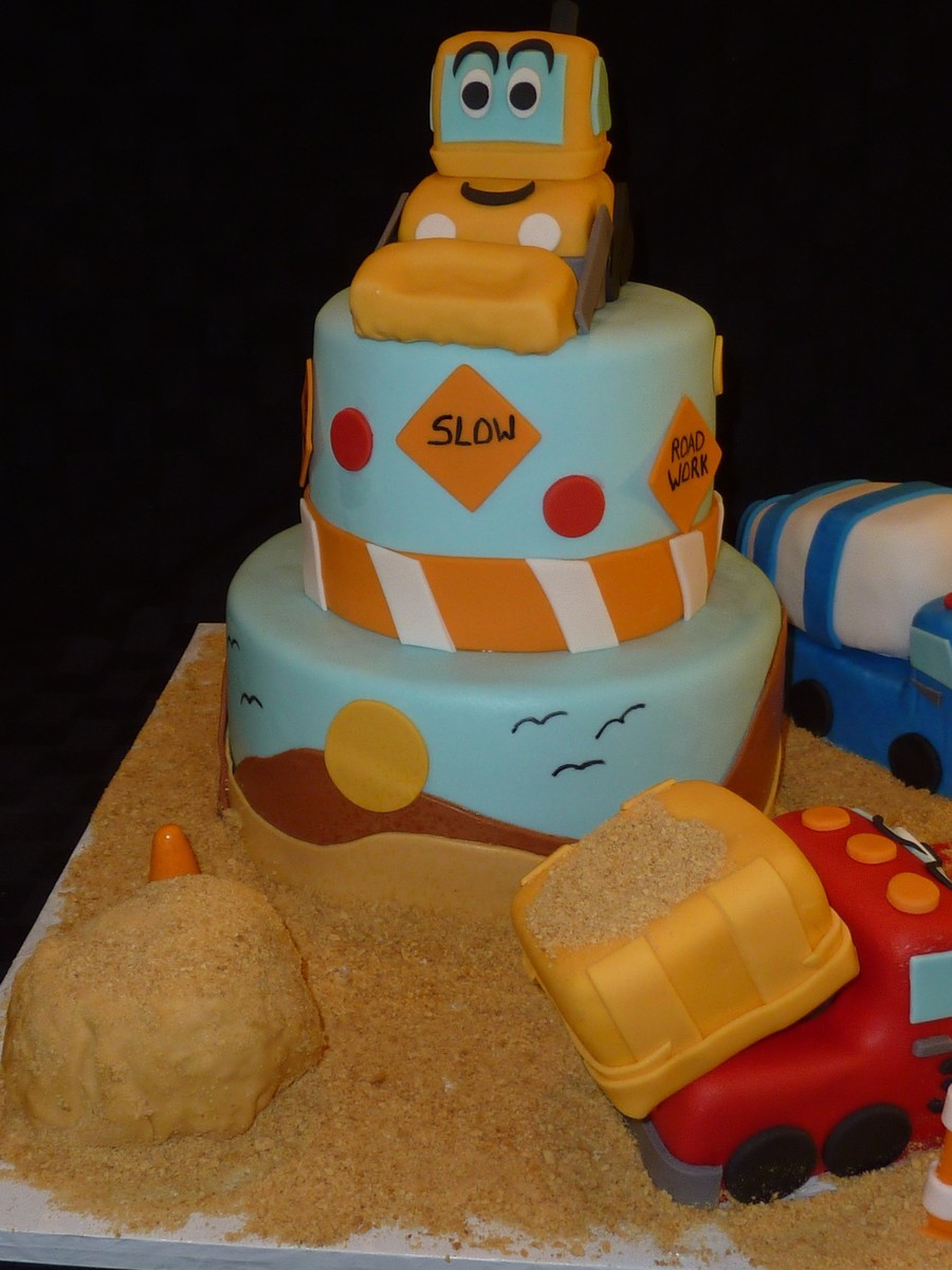 Construction Themed Birthday Cake