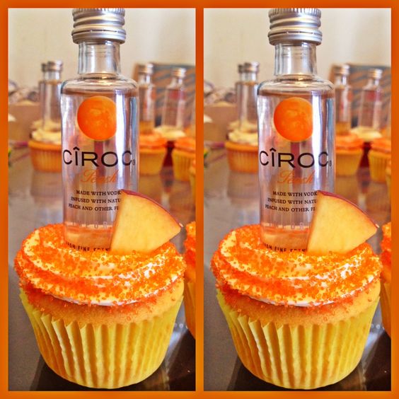 Cupcakes with Ciroc Bottles