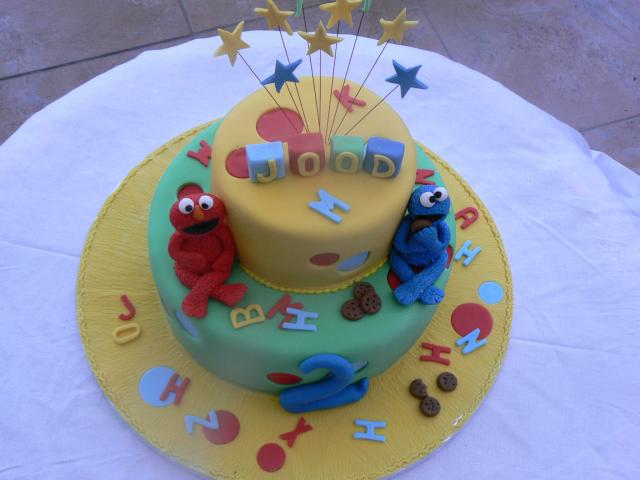 Elmo Themed Birthday Cake