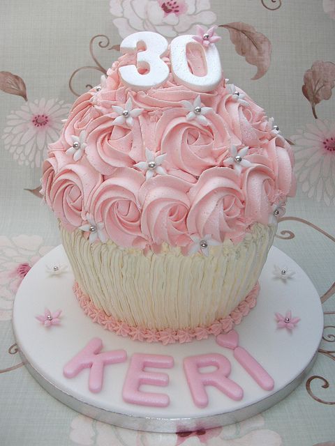 Giant 30th Birthday Cupcake