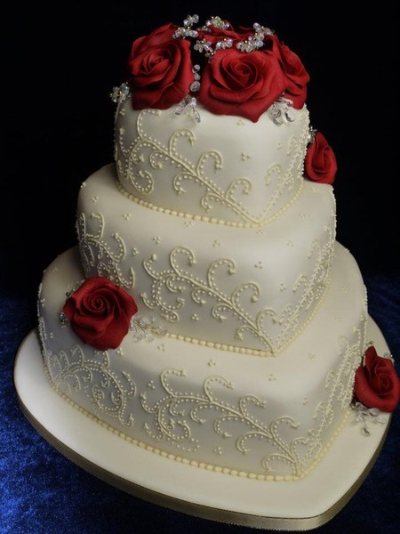 Heart Shaped Wedding Cake