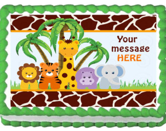 Jungle Animal Birthday Sheet Cakes