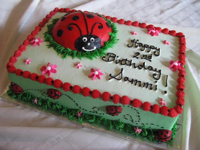 Ladybug Birthday Sheet Cake