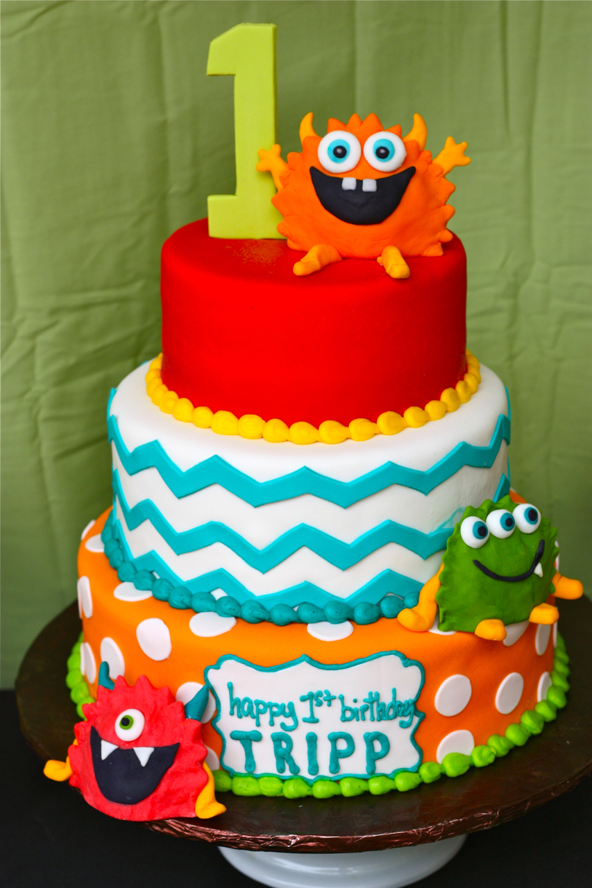 Little Monster 1st Birthday Cake