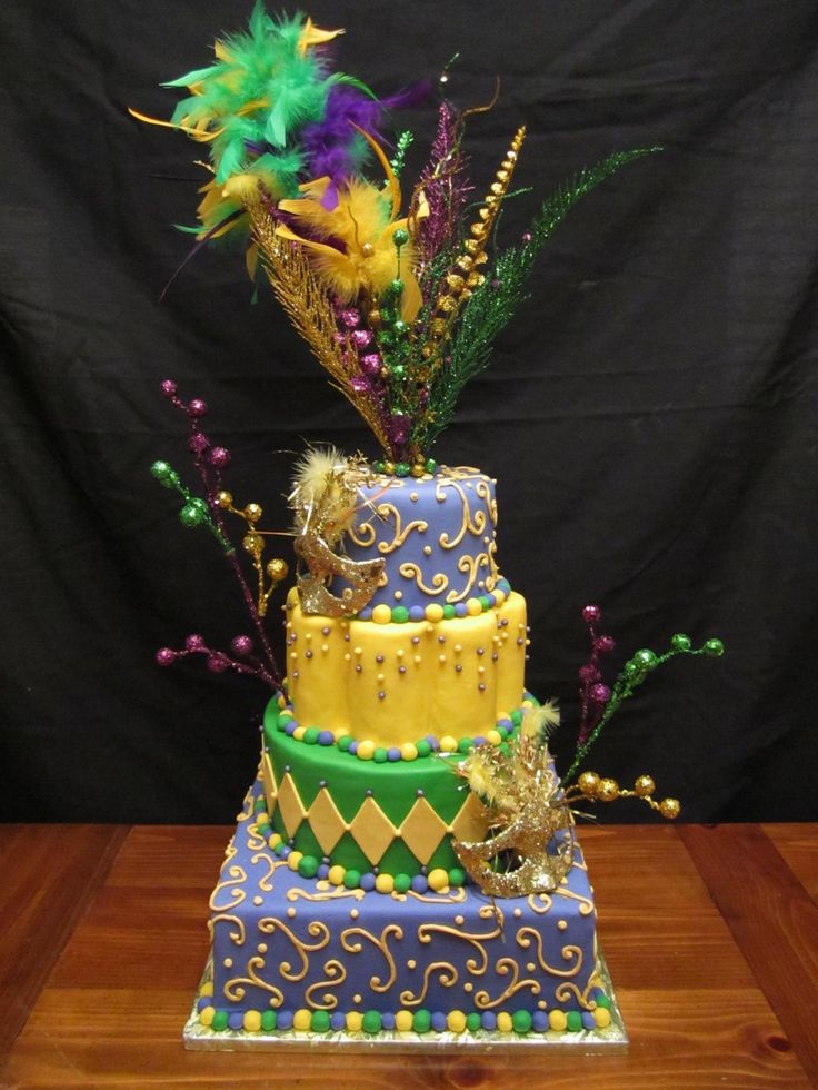 Mardi Gras Cake