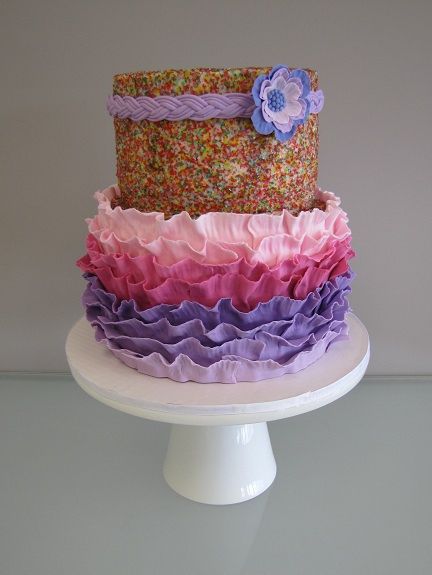 Ombre Cake with Sprinkles