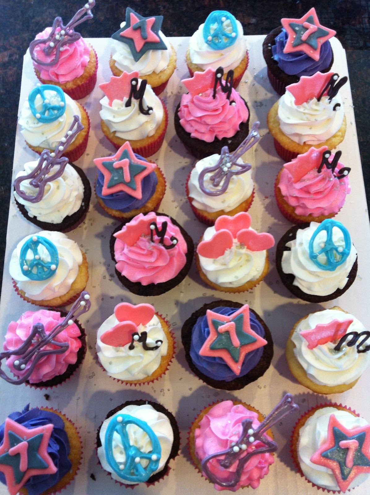 Rock Star Birthday Cupcakes