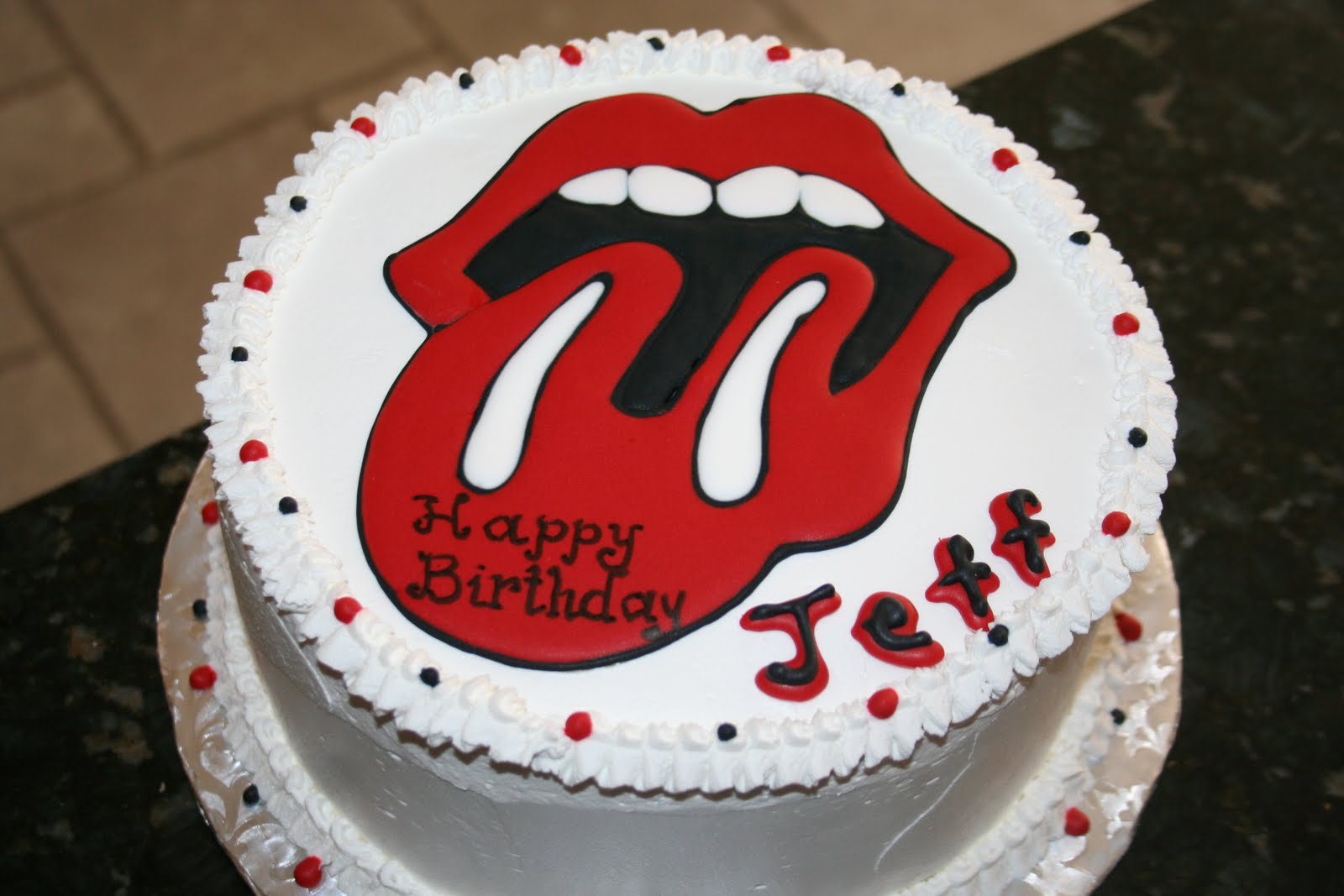 Rolling Stones Birthday Cake