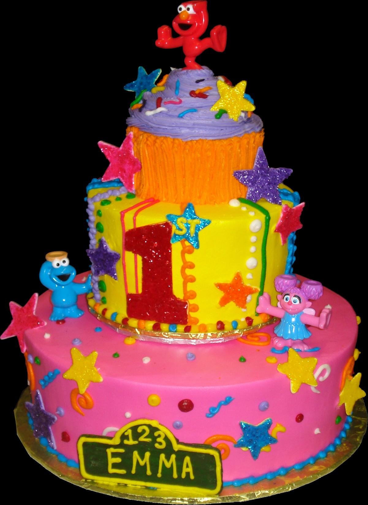 Sesame Street 1st Birthday Cake