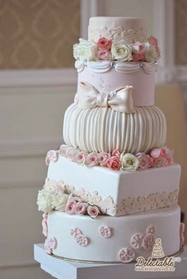 Shabby Chic Wedding Cake