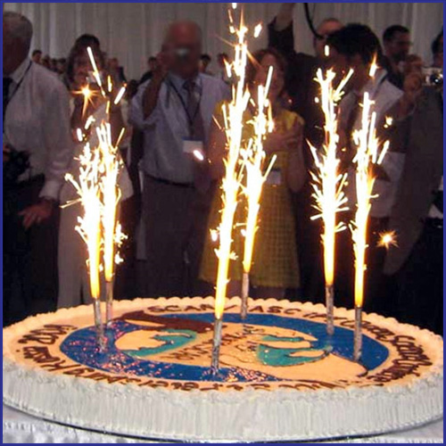 Sparkler Birthday Cake with Candles