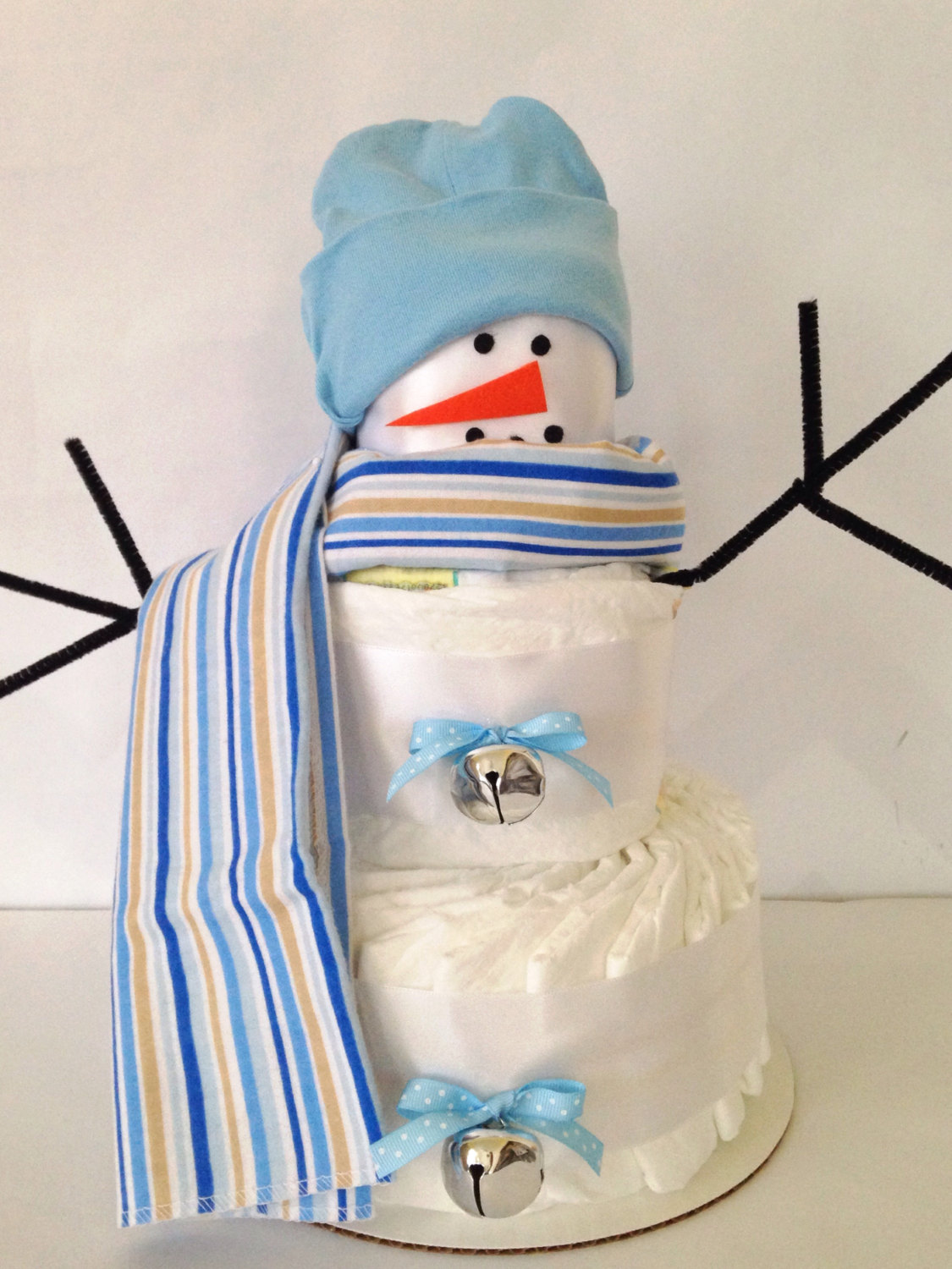 Winter Baby Shower Diaper Cake