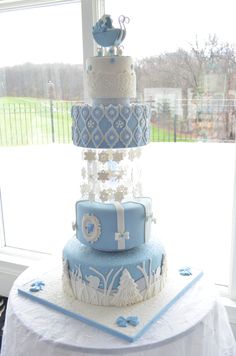 Winter Wonderland Baby Shower Cake