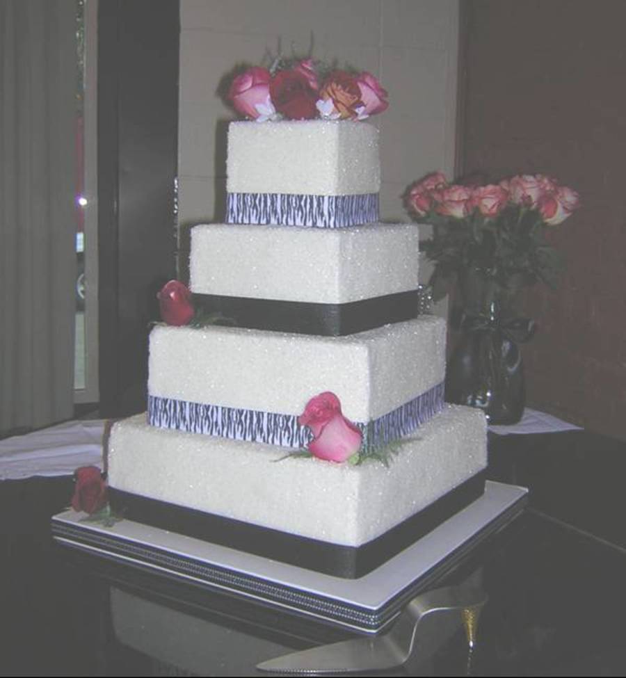 4 Tier Square Wedding Cake