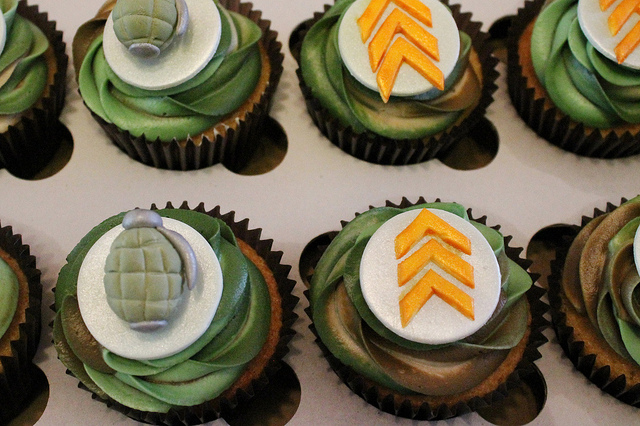 Army Themed Cake Cupcakes