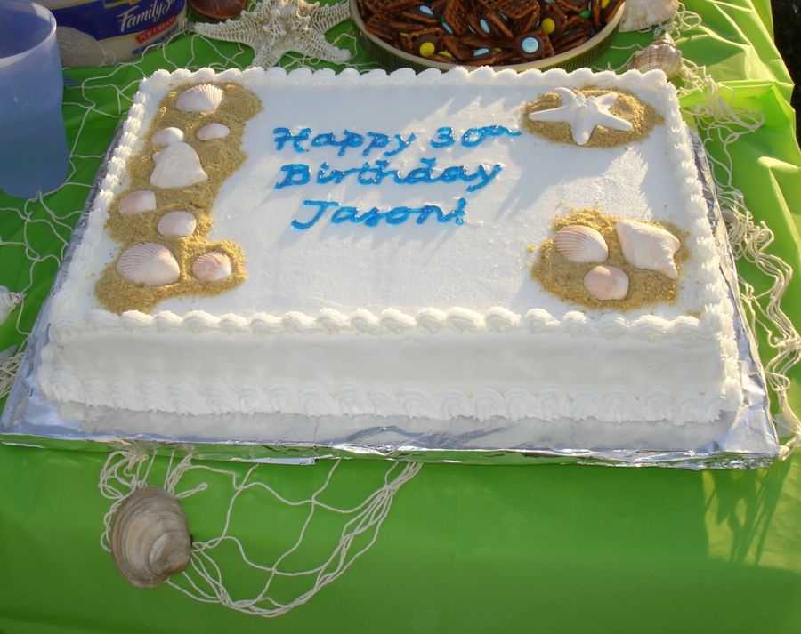 Beach Themed Sheet Cakes