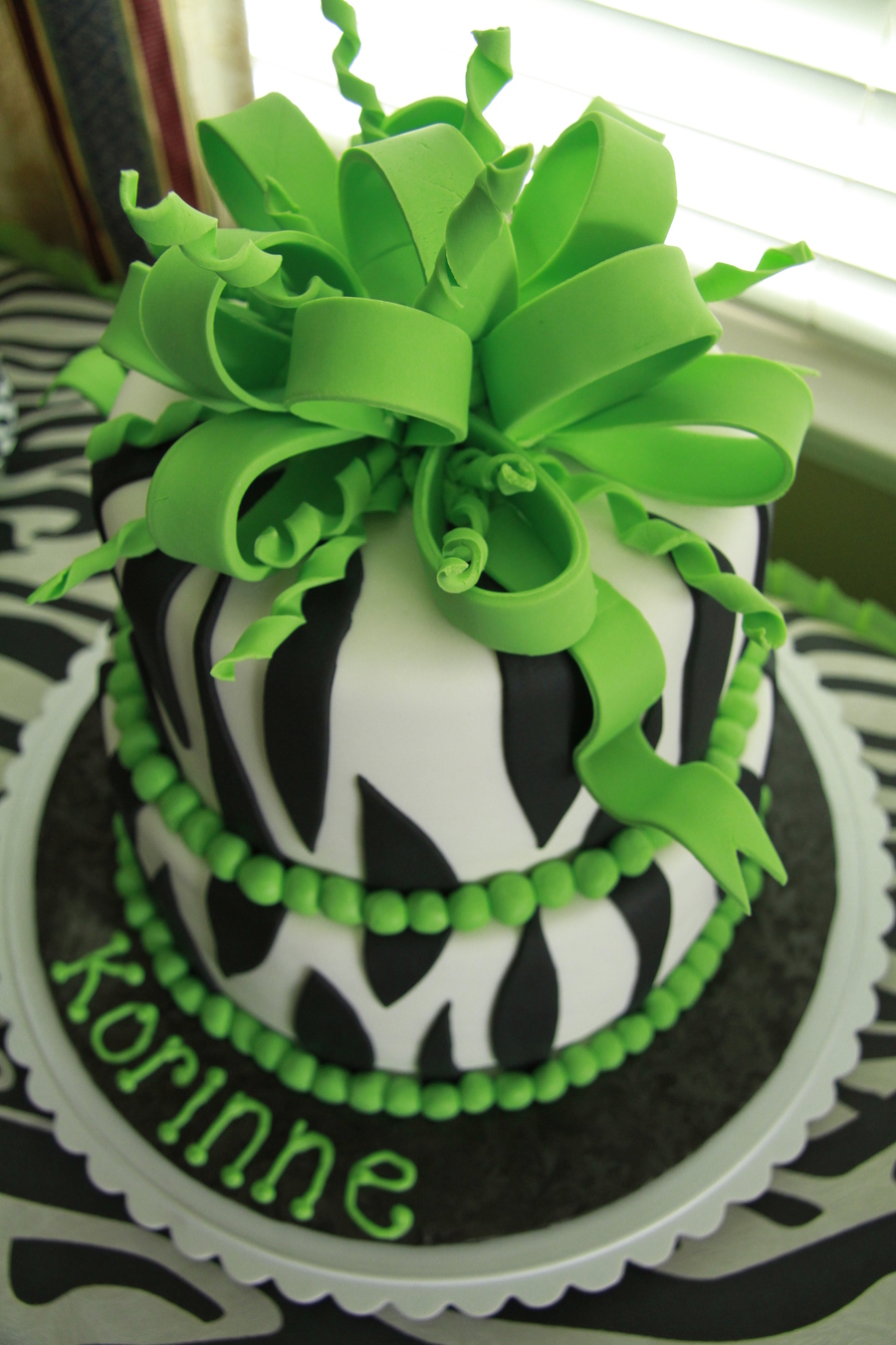 Black Green Birthday Cake