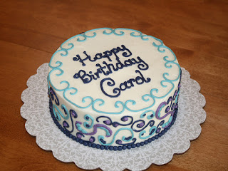 Blue and Purple Birthday Cake