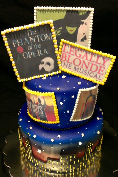 Broadway Themed Birthday Cake