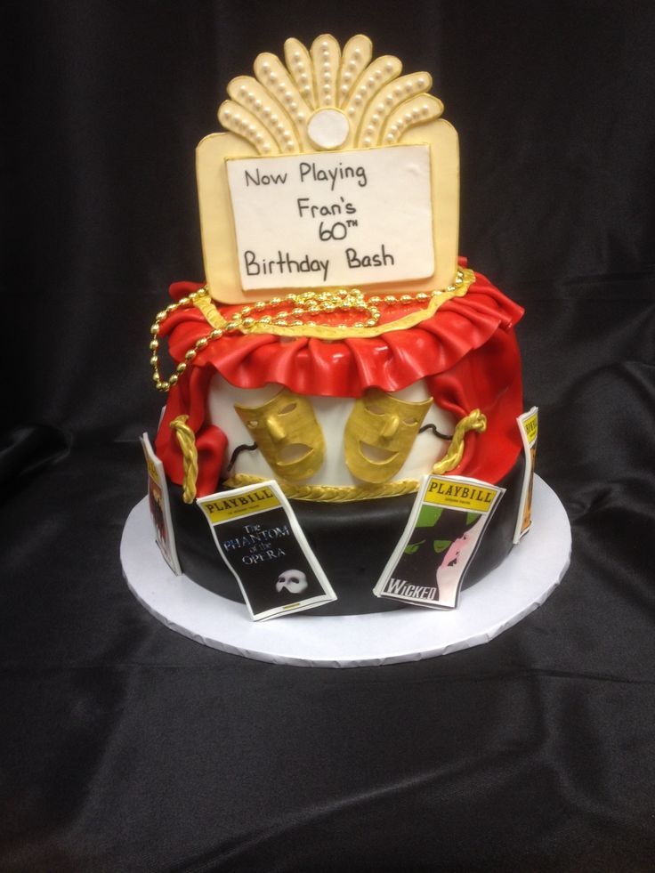 Broadway Themed Birthday Cake