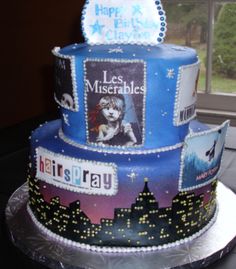 Broadway Themed Birthday Cake