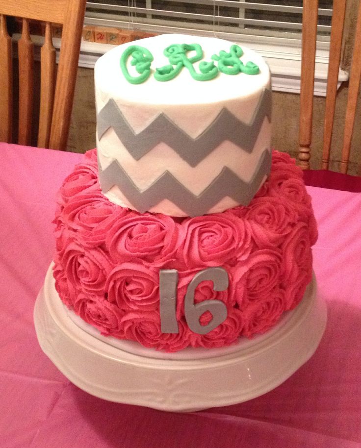 Chevron Birthday Cake