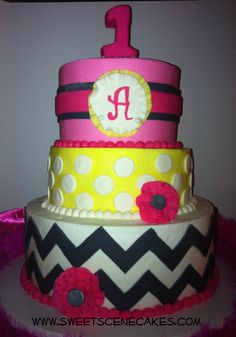 Chevron Birthday Cake