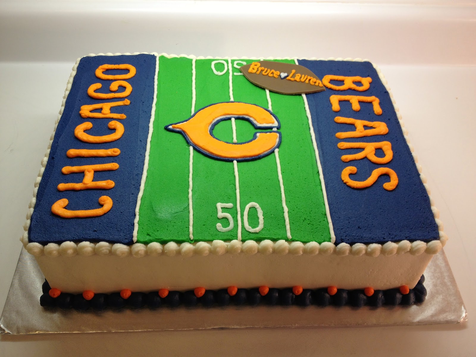 Chicago Bears Birthday Cake