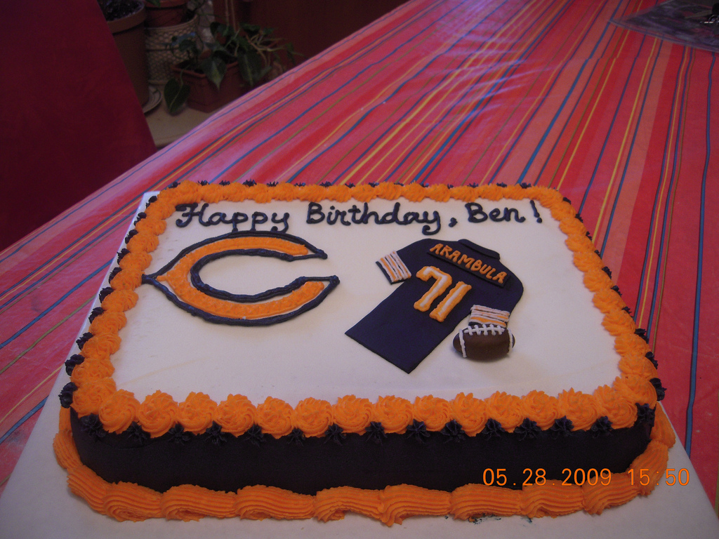 Chicago Bears Birthday Cake