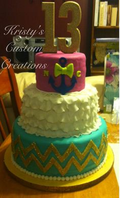 Chocolate Birthday Cake with Bows