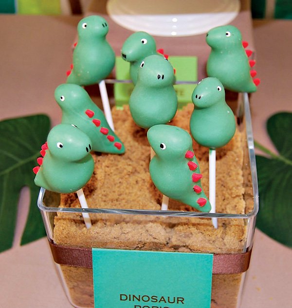 Dinosaur Birthday Party Cake Pops