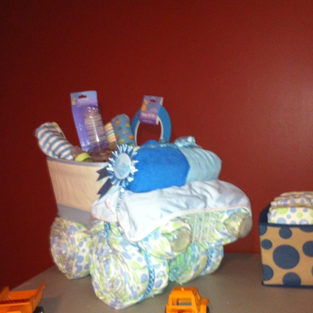 Dump Truck Baby Shower Diaper Cake