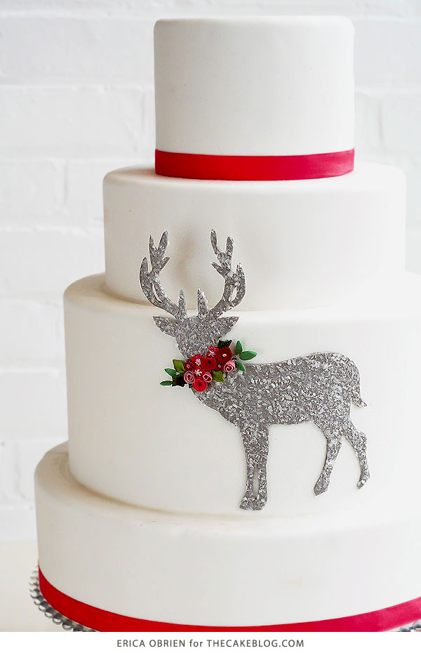 Elegant Deer Christmas Cake