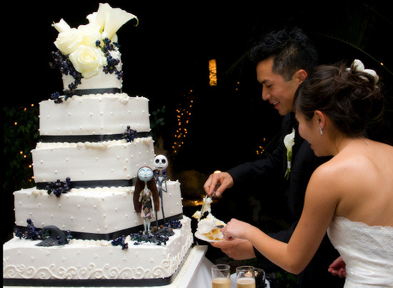 Elegant Halloween Wedding Cake