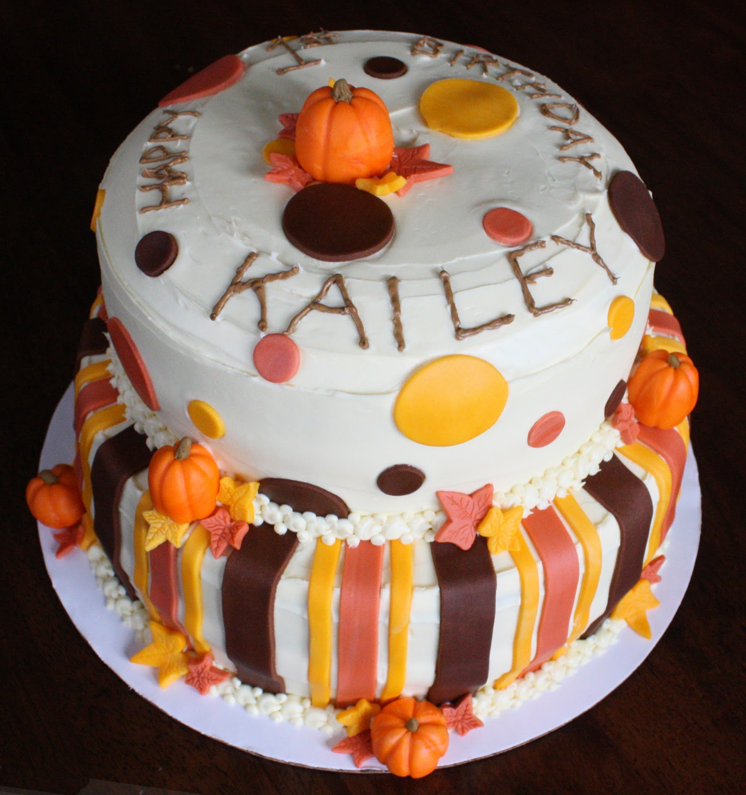 Fall First Birthday Cake