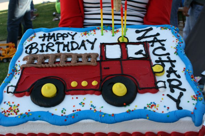 Fire Truck Birthday Cake