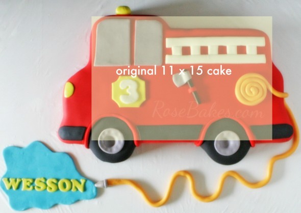 Fire Truck Birthday Cake