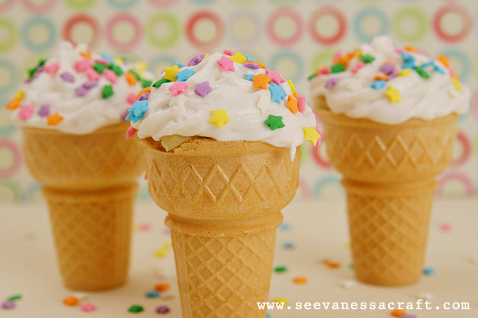 Funfetti Cupcake Cones