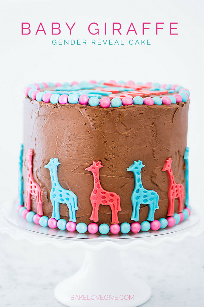 Gender Reveal Cake Chocolate Triple