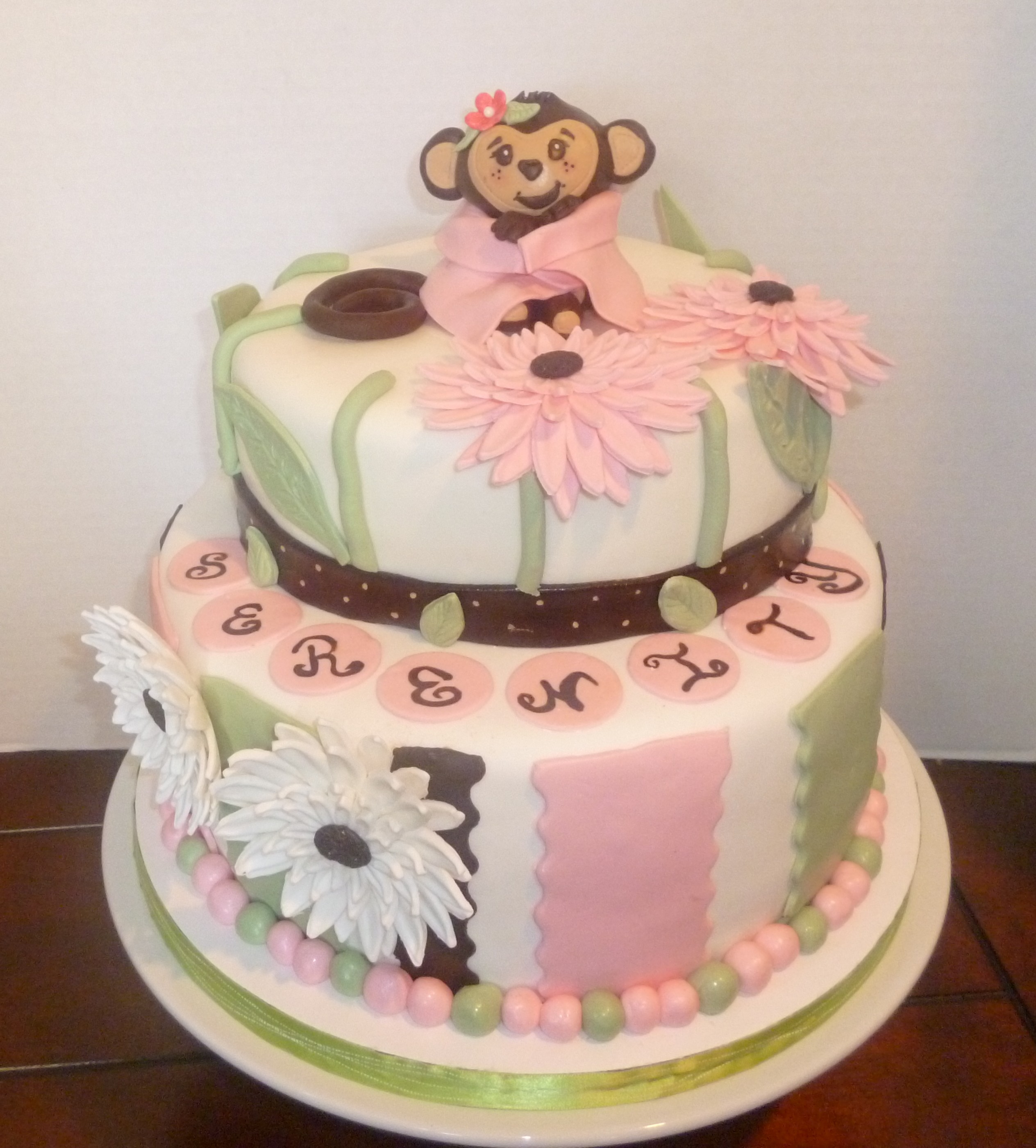 9 Photos of Girl Monkey Theme Baby Cakes