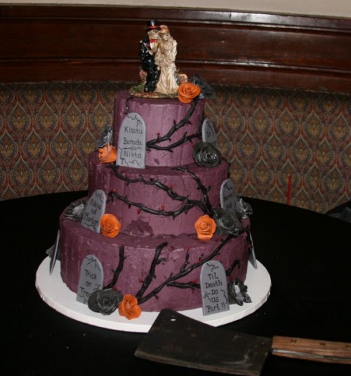 Halloween Wedding Cake